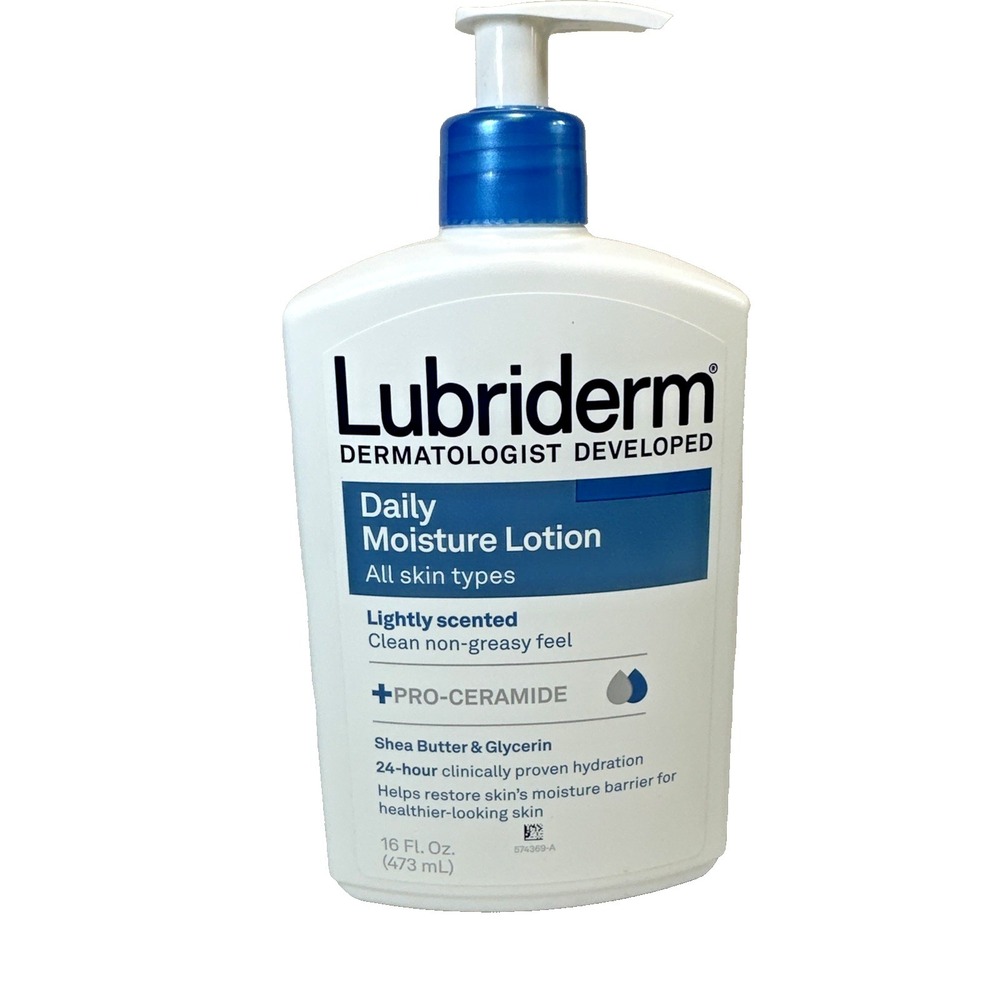 Lubriderm Daily Moisture Lotion + Pro-Ceramide, Shea Butter & Glycerin 16 Oz